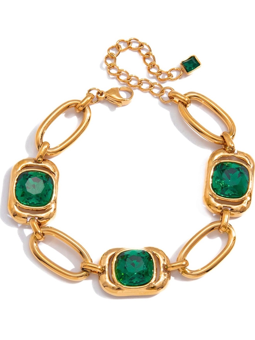 NEW 18K Gold Plated Paperclip Chain Bracelet